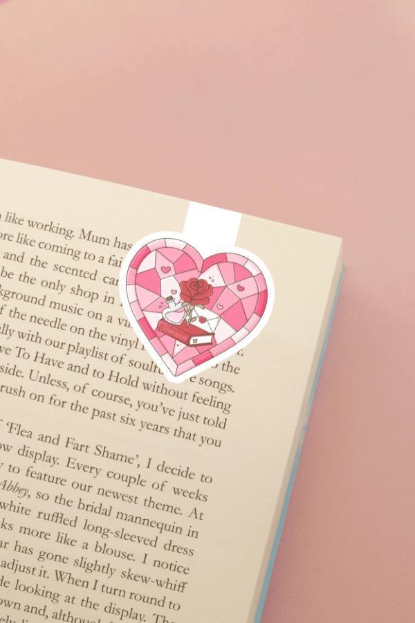 Romance Stained Glass Magnetic Bookmark