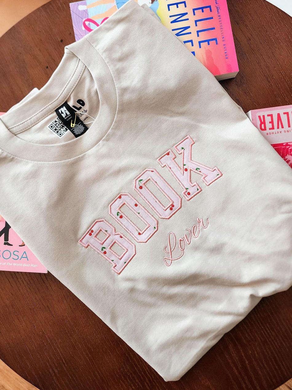 Book Lover Embroidered Tee