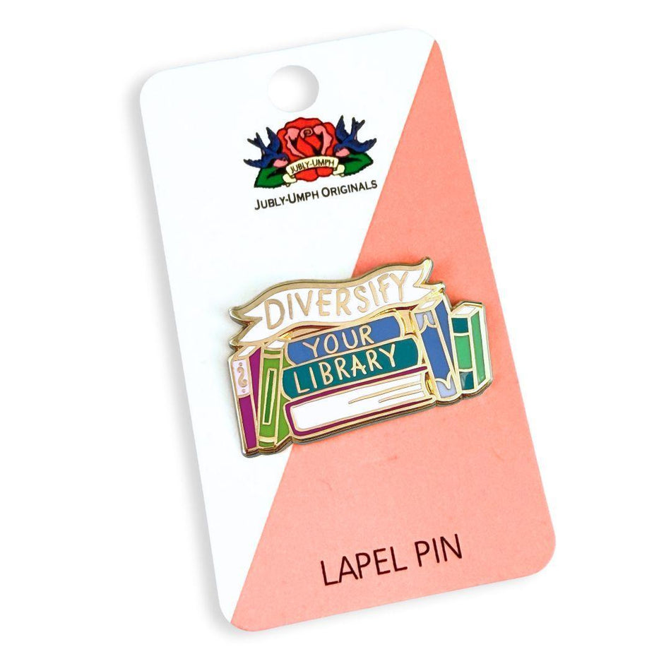 Diversify Your Library Lapel Pin
