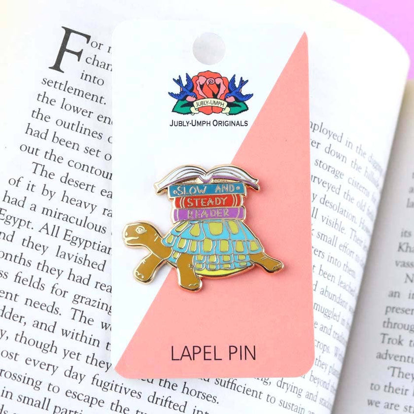 Slow And Steady Reader Tortoise Lapel Pin (Limited Edition)