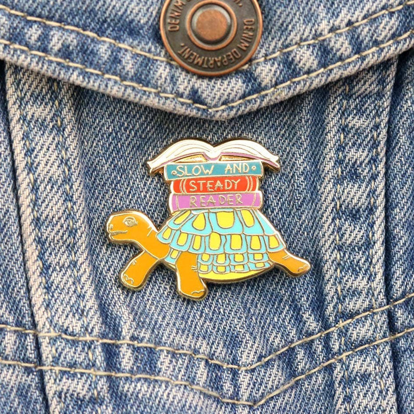 Slow And Steady Reader Tortoise Lapel Pin (Limited Edition)