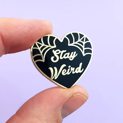 Stay Weird Black Heart Lapel Pin (Limited Edition)